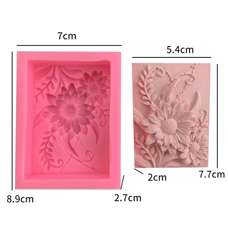 Molde de silicona 3D cuadrado  - Soap Making Book For Beginners reseña y precio